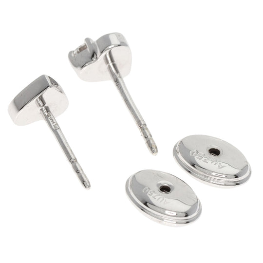 GUCCI Pierce K18WG Silver Heart diamond Women Used Authentic