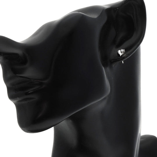 GUCCI Pierce K18WG Silver Heart diamond Women Used Authentic