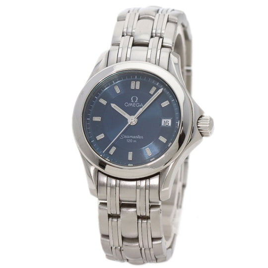 OMEGA Watches Quartz 2581.82 Stainless Steel , Stainless Steel Silver Seamaster blue dial Women Used Authentic