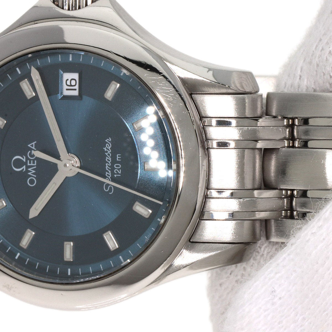 OMEGA Watches Quartz 2581.82 Stainless Steel , Stainless Steel Silver Seamaster blue dial Women Used Authentic