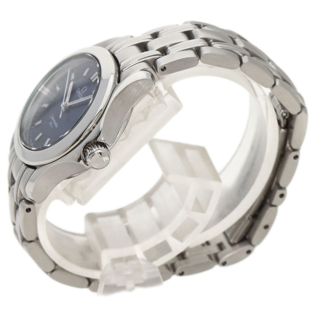 OMEGA Watches Quartz 2581.82 Stainless Steel , Stainless Steel Silver Seamaster blue dial Women Used Authentic