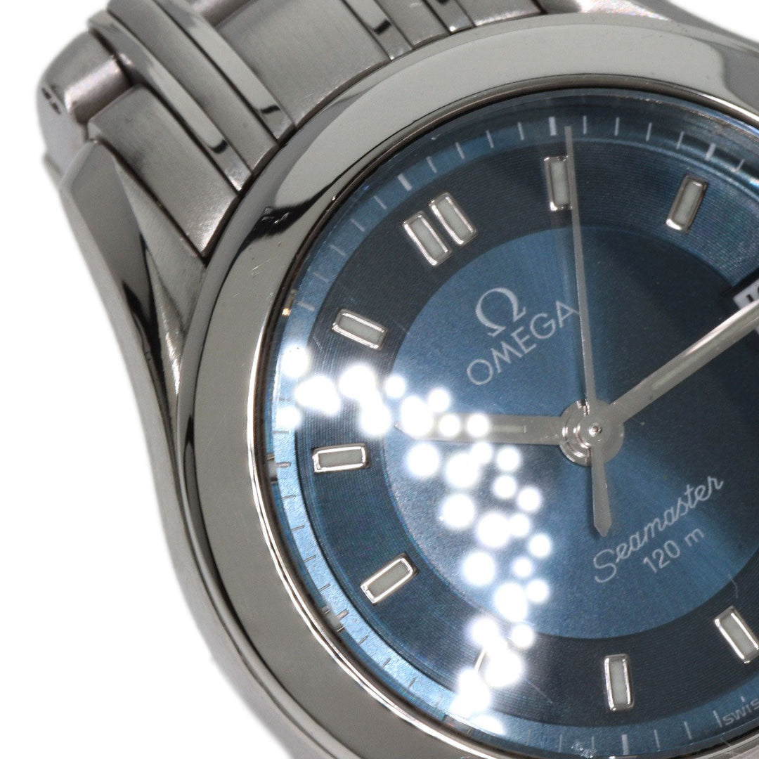 OMEGA Watches Quartz 2581.82 Stainless Steel , Stainless Steel Silver Seamaster blue dial Women Used Authentic