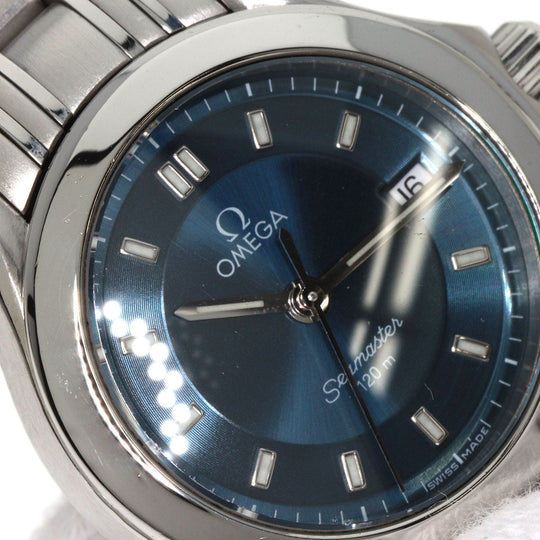 OMEGA Watches Quartz 2581.82 Stainless Steel , Stainless Steel Silver Seamaster blue dial Women Used Authentic