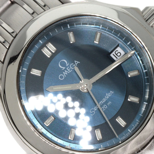 OMEGA Watches Quartz 2581.82 Stainless Steel , Stainless Steel Silver Seamaster blue dial Women Used Authentic