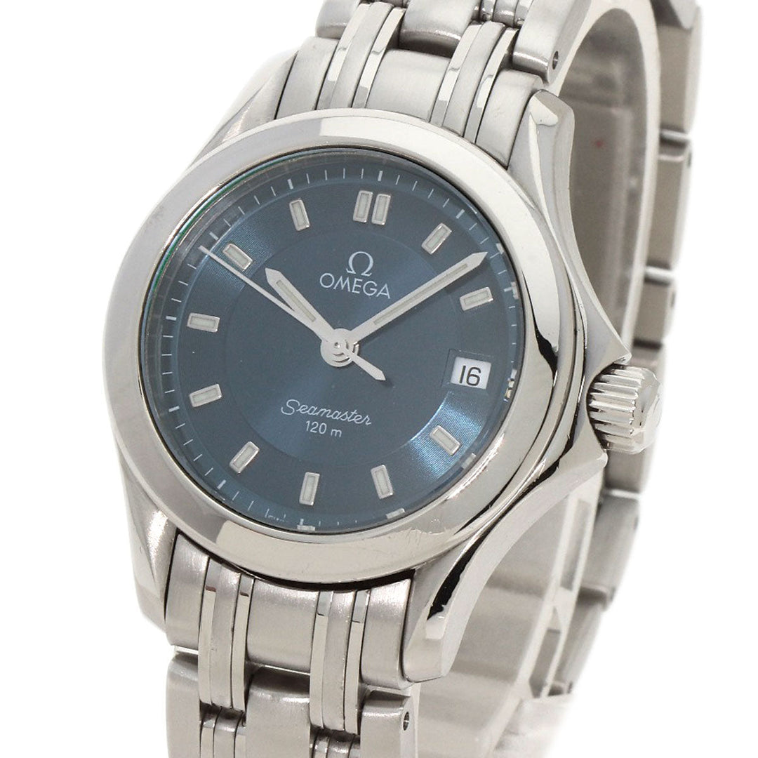 OMEGA Watches Quartz 2581.82 Stainless Steel , Stainless Steel Silver Seamaster blue dial Women Used Authentic