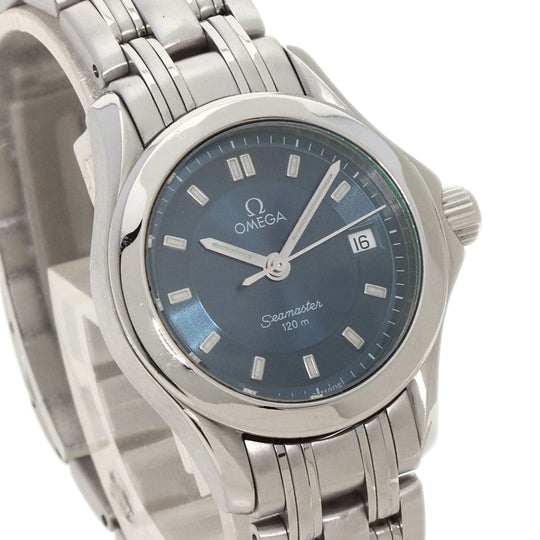 OMEGA Watches Quartz 2581.82 Stainless Steel , Stainless Steel Silver Seamaster blue dial Women Used Authentic