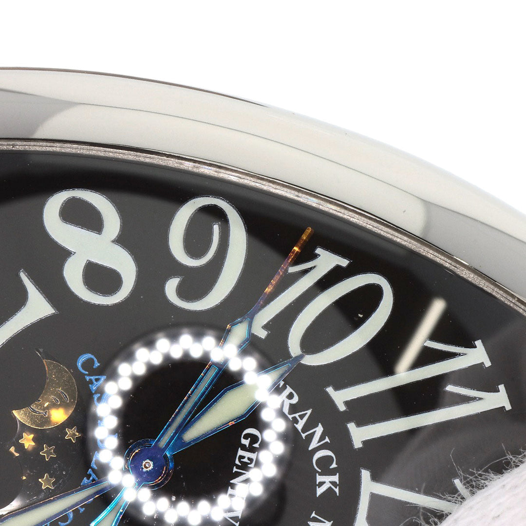 FRANCK MULLER Watches Mechanical Automatic 7880CL Stainless Steel, Leather Silver Casablanca Luna black dial mens Used Authentic