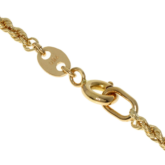 WALTHAM Necklace 18K Yellow Gold gold Swing diamond Women Used Authentic