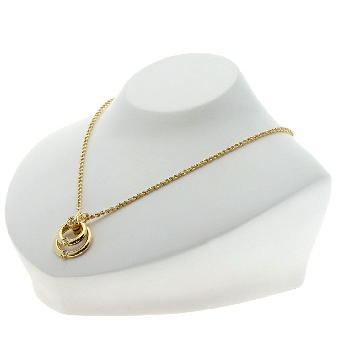 WALTHAM Necklace 18K Yellow Gold gold Swing diamond Women Used Authentic