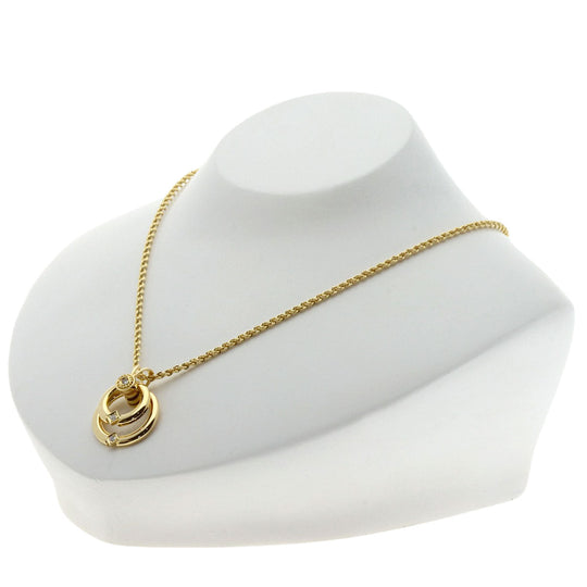 WALTHAM Necklace 18K Yellow Gold gold Swing diamond Women Used Authentic