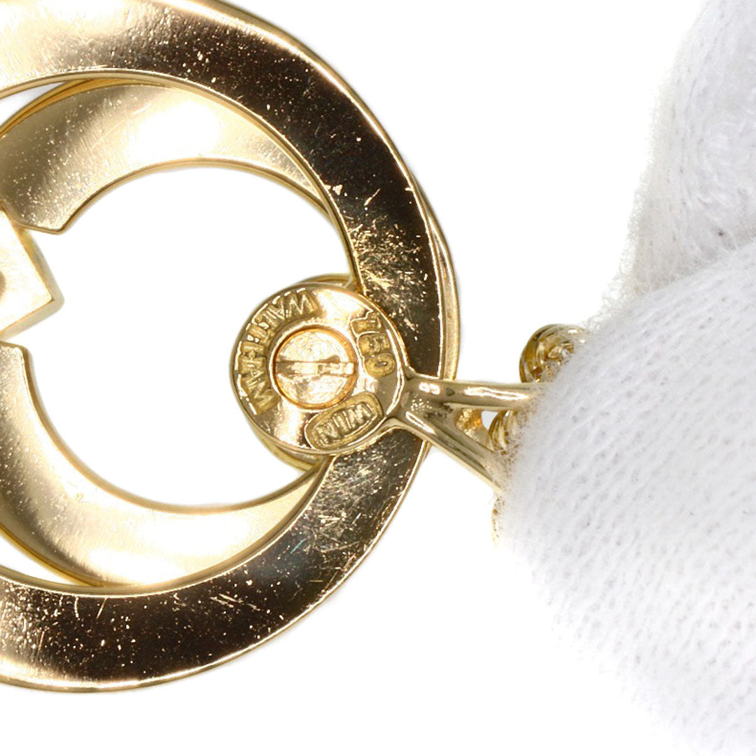 WALTHAM Necklace 18K Yellow Gold gold Swing diamond Women Used Authentic