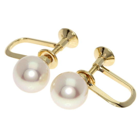 MIKIMOTO Pierce K14YG gold Pearl Women Used Authentic