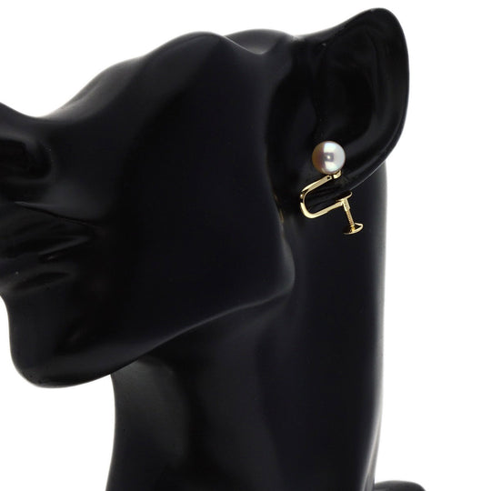 MIKIMOTO Pierce K14YG gold Pearl Women Used Authentic