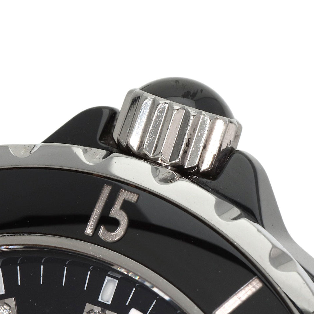 CHANEL Watches Mechanical Automatic H1757 Ceramic, Ceramic black J12 1.5" 12P Center Diamond diamond dial mens Used Authentic
