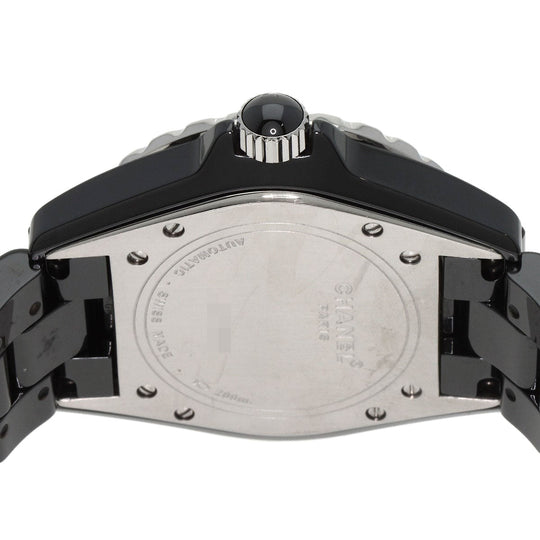 CHANEL Watches Mechanical Automatic H1757 Ceramic, Ceramic black J12 1.5" 12P Center Diamond diamond dial mens Used Authentic