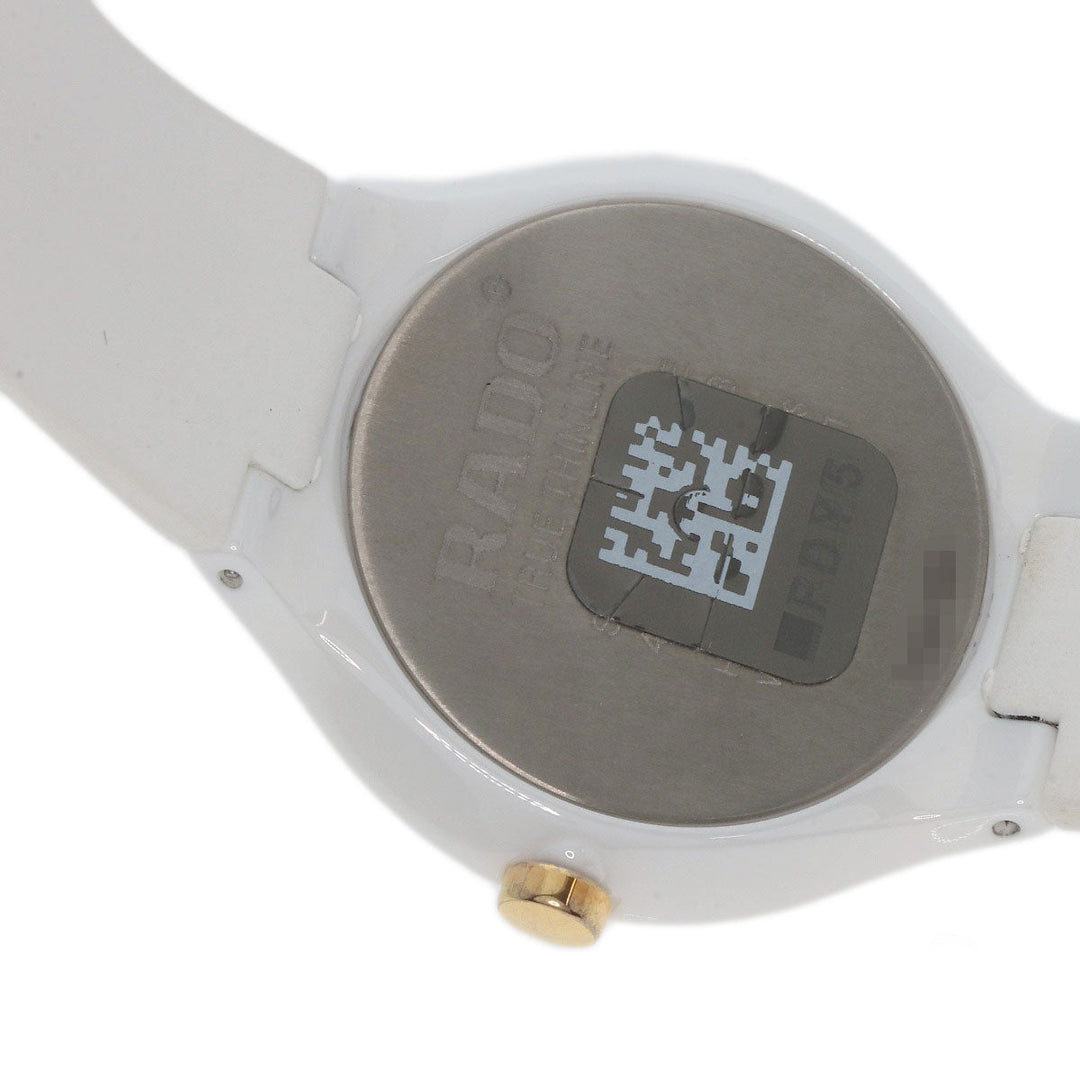 RADO Watches Quartz Ceramic, Rubber white True Thinline Unused white dial Women Used Authentic