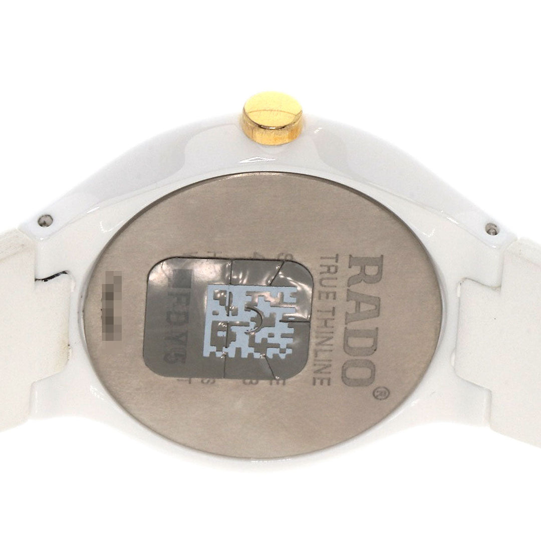 RADO Watches Quartz Ceramic, Rubber white True Thinline Unused white dial Women Used Authentic