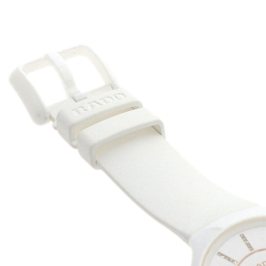 RADO Watches Quartz Ceramic, Rubber white True Thinline Unused white dial Women Used Authentic