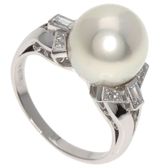 MIKIMOTO Ring PT950 Silver Pearl pearl diamond