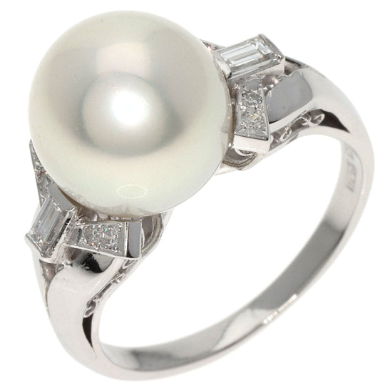 MIKIMOTO Ring PT950 Silver Pearl pearl diamond