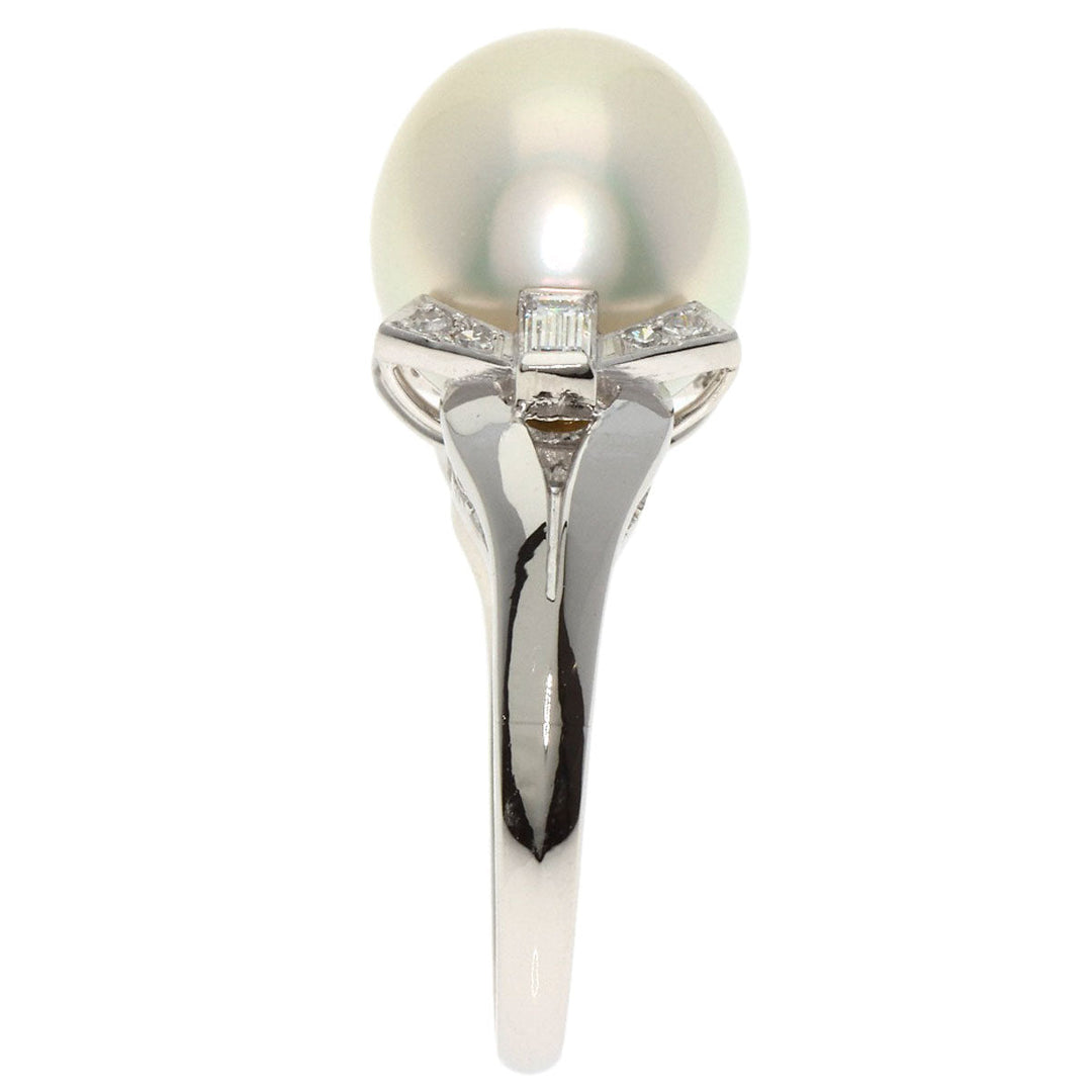MIKIMOTO Ring PT950 Silver Pearl pearl diamond