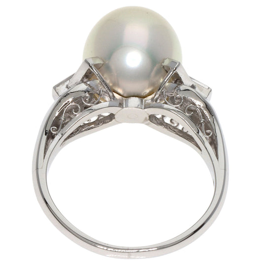MIKIMOTO Ring PT950 Silver Pearl pearl diamond