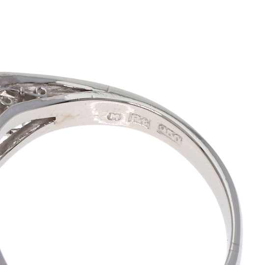 MIKIMOTO Ring PT950 Silver Pearl pearl diamond