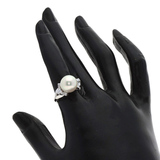 MIKIMOTO Ring PT950 Silver Pearl pearl diamond