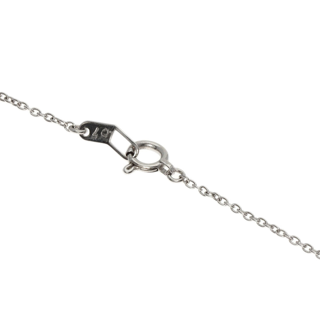 STAR JEWELRY Necklace K18WG Silver Cross diamond Women Used Authentic