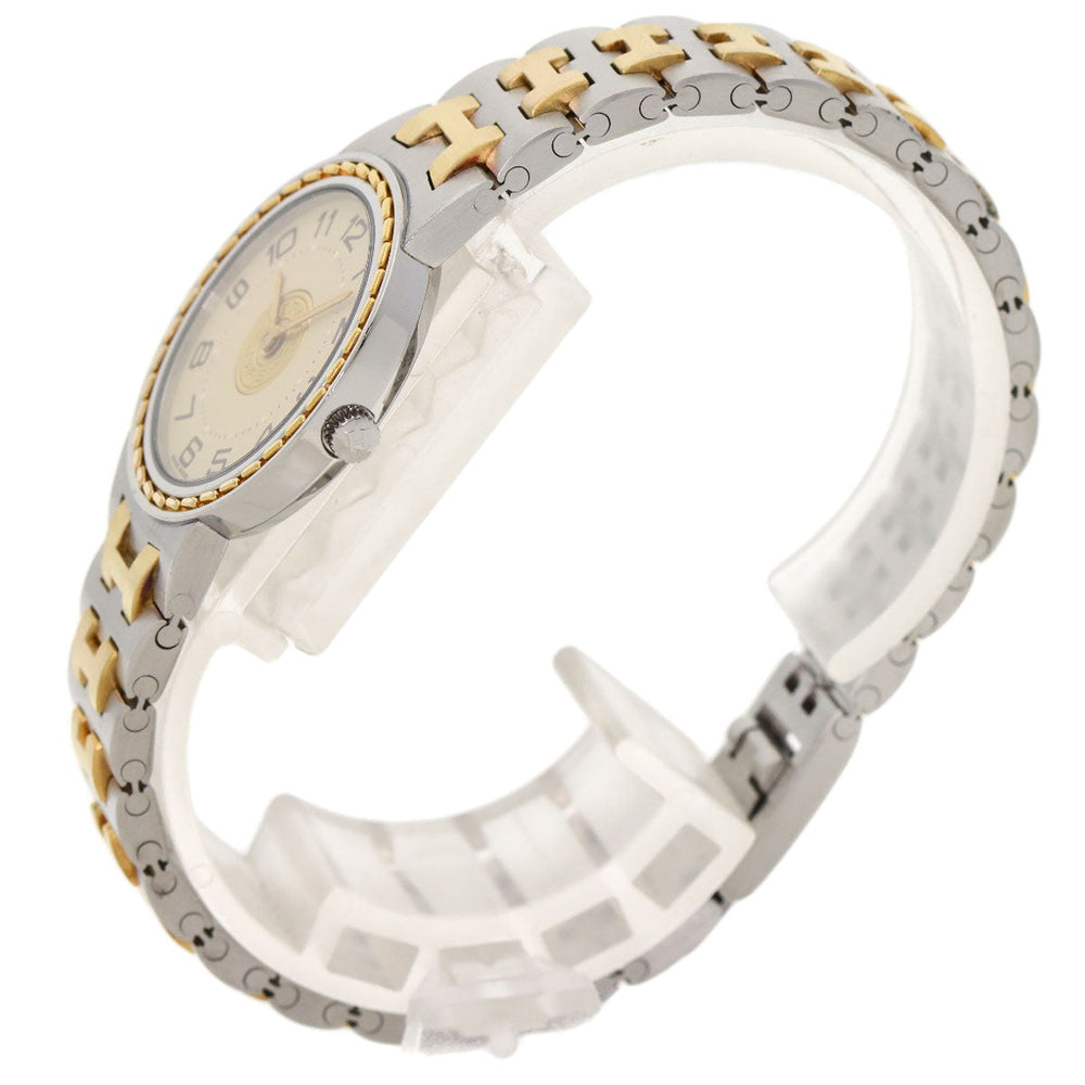 HERMES Watches Quartz Stainless Steel , SSxGP gold Serie Ivory dial Women Used Authentic
