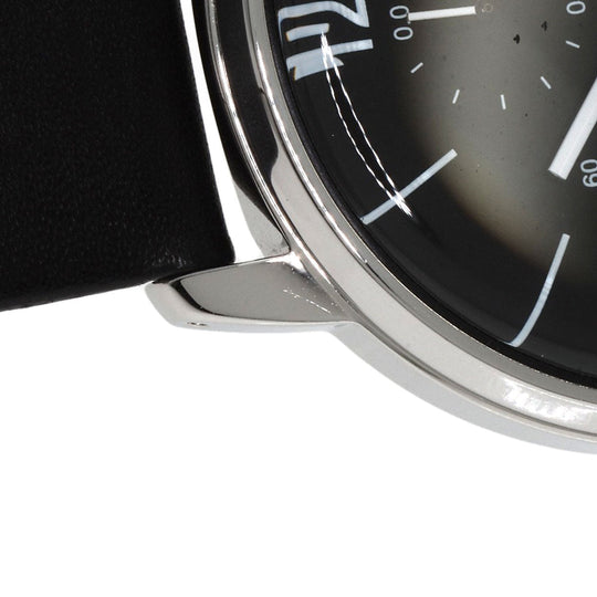 agnes b. Watches Quartz VD57-KR30 Stainless Steel, Leather black Round face black dial mens Used Authentic
