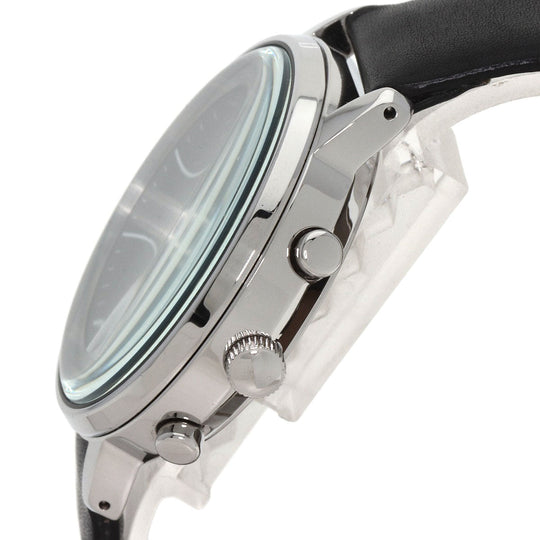 agnes b. Watches Quartz VD57-KR30 Stainless Steel, Leather black Round face black dial mens Used Authentic