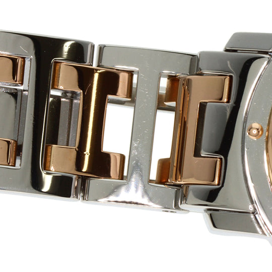 HERMES Watches Quartz CL1.321 Stainless Steel , SSxPGP gold Clipper Chronograph New Buckle Pink shell dial Women Used Authentic
