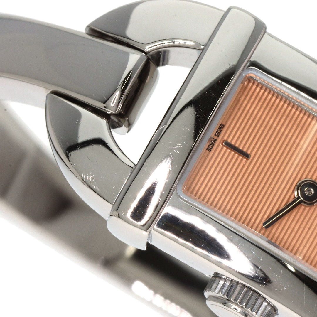 GUCCI Watches Quartz 6800L Stainless Steel , Stainless Steel Silver Square face Orange dial Women Used Authentic