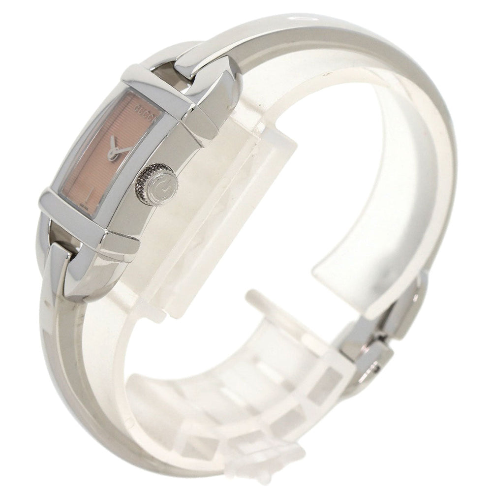 GUCCI Watches Quartz 6800L Stainless Steel , Stainless Steel Silver Square face Orange dial Women Used Authentic