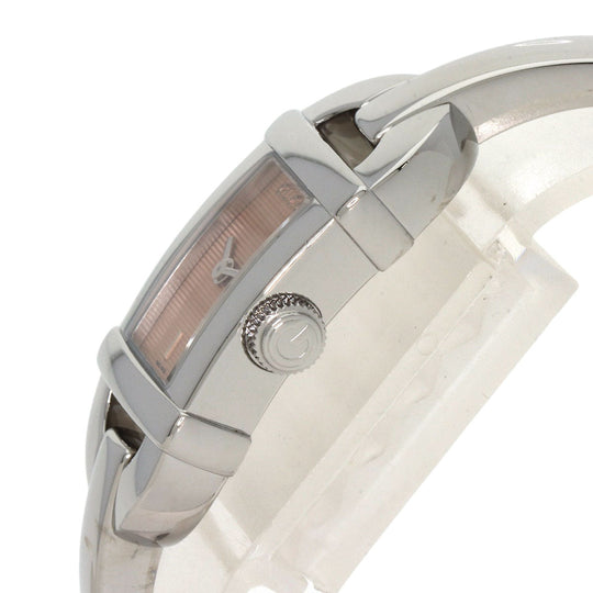 GUCCI Watches Quartz 6800L Stainless Steel , Stainless Steel Silver Square face Orange dial Women Used Authentic