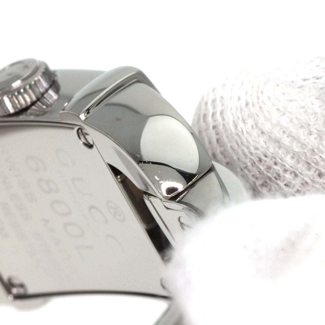 GUCCI Watches Quartz 6800L Stainless Steel , Stainless Steel Silver Square face Orange dial Women Used Authentic