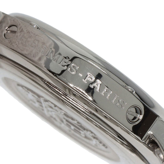 HERMES Watches Quartz CL4.210 Stainless Steel , Stainless Steel Silver Clipper Nacre shell dial Women Used Authentic