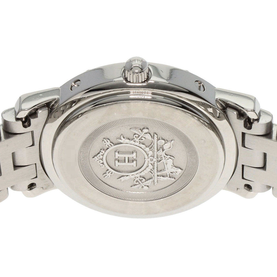 HERMES Watches Quartz CL4.210 Stainless Steel , Stainless Steel Silver Clipper Nacre shell dial Women Used Authentic
