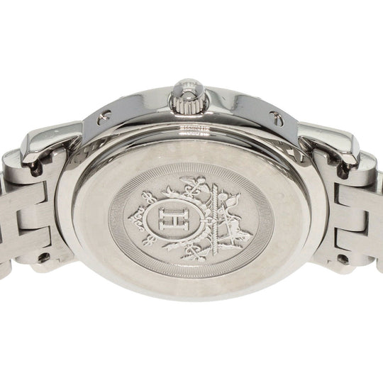 HERMES Watches Quartz CL4.210 Stainless Steel , Stainless Steel Silver Clipper Nacre shell dial Women Used Authentic