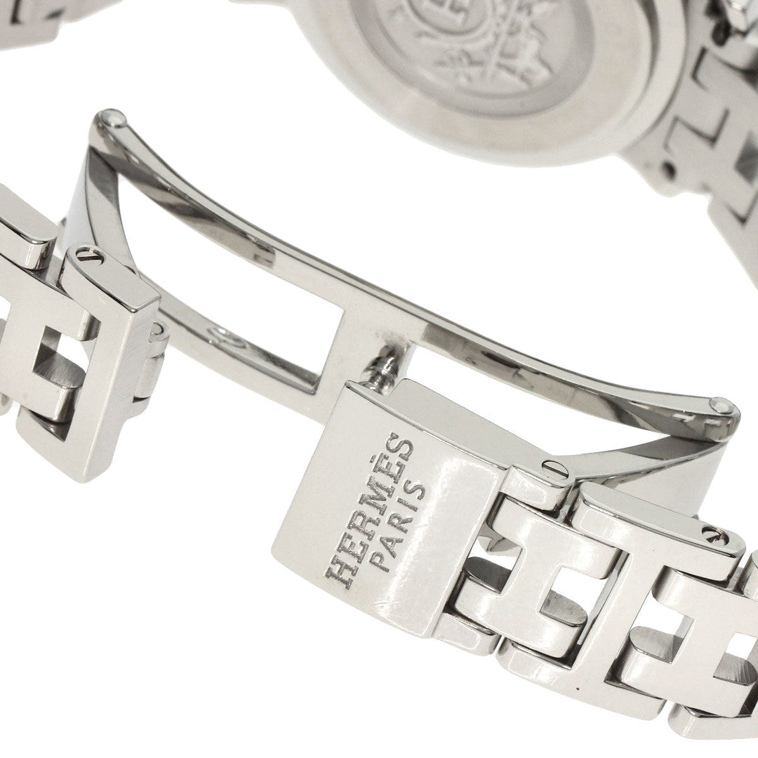 HERMES Watches Quartz CL4.210 Stainless Steel , Stainless Steel Silver Clipper Nacre shell dial Women Used Authentic