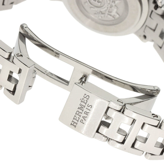 HERMES Watches Quartz CL4.210 Stainless Steel , Stainless Steel Silver Clipper Nacre shell dial Women Used Authentic