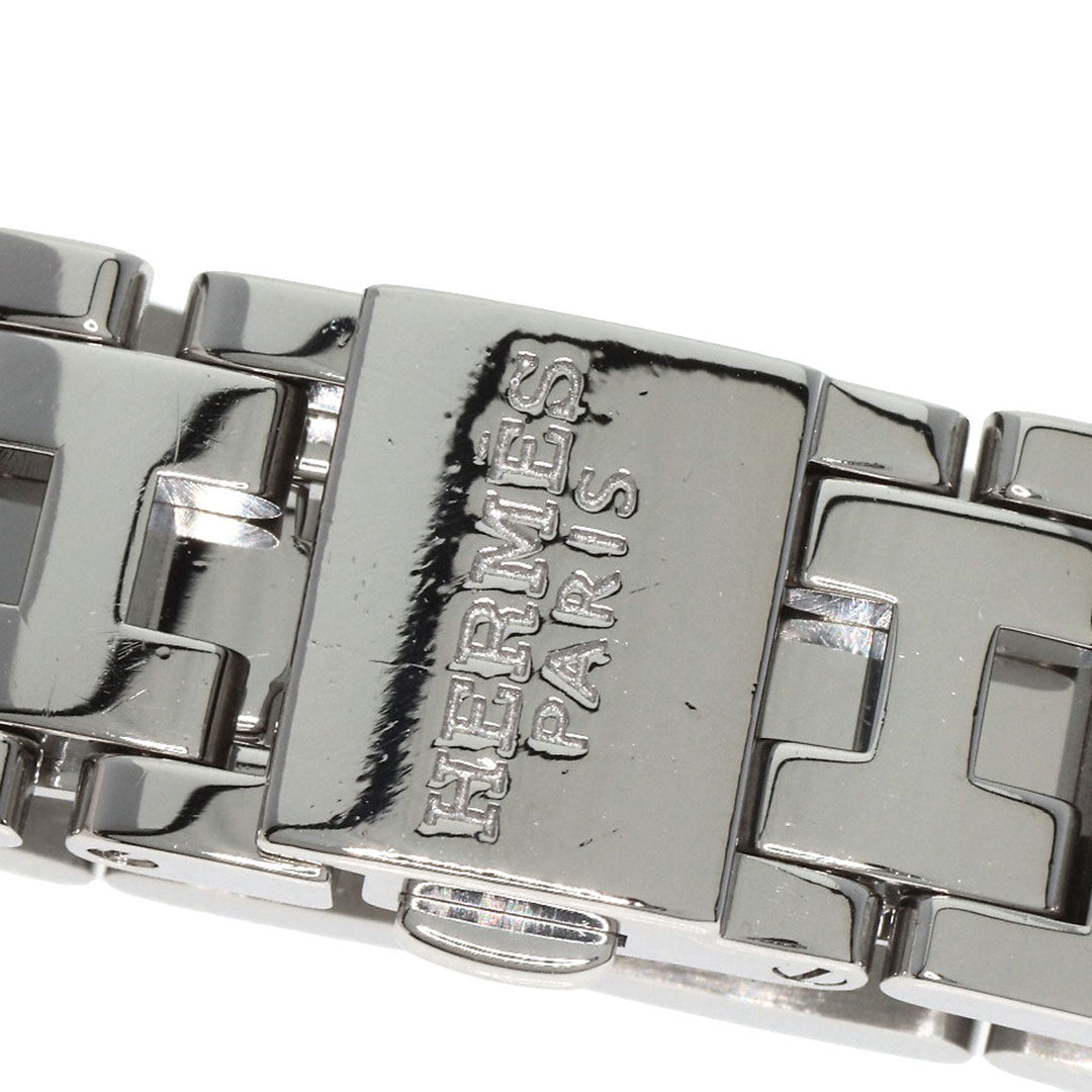 HERMES Watches Quartz CL4.210 Stainless Steel , Stainless Steel Silver Clipper Nacre shell dial Women Used Authentic