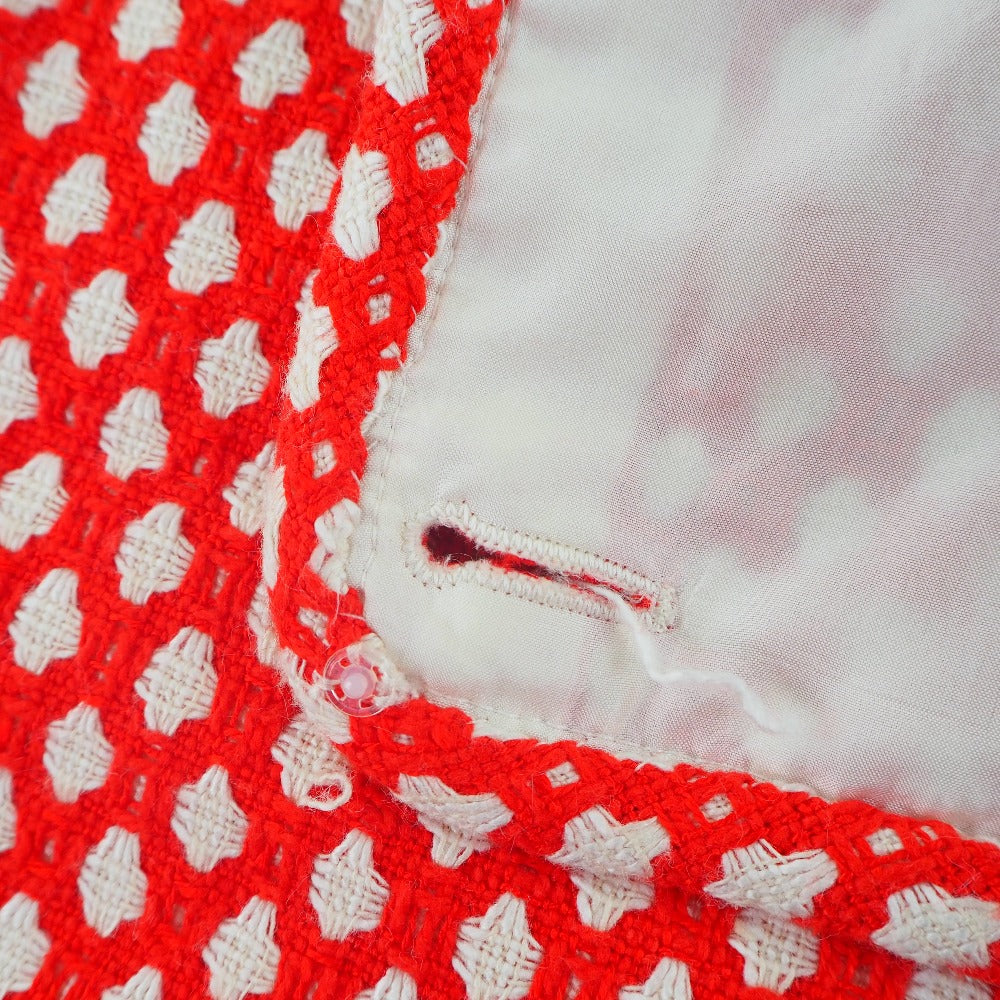 CHANEL skirt P32954V23394 Rayon, Bamboo, Cotton Red 2008 cruise collection COCO Mark button with mini back charm Women 34 Used Authentic