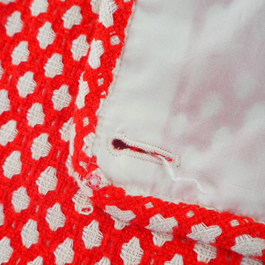 CHANEL skirt P32954V23394 Rayon, Bamboo, Cotton Red 2008 cruise collection COCO Mark button with mini back charm Women 34 Used Authentic