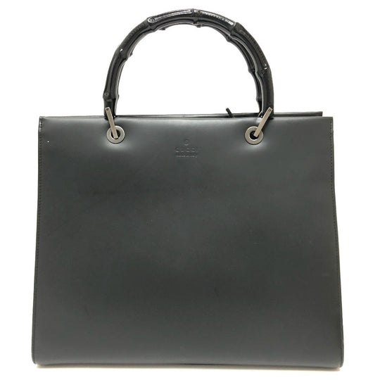 GUCCI Handbag 002058 leather black logo