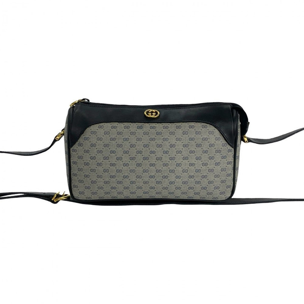 GUCCI Shoulder Bag leather Navy