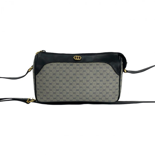 GUCCI Shoulder Bag leather Navy