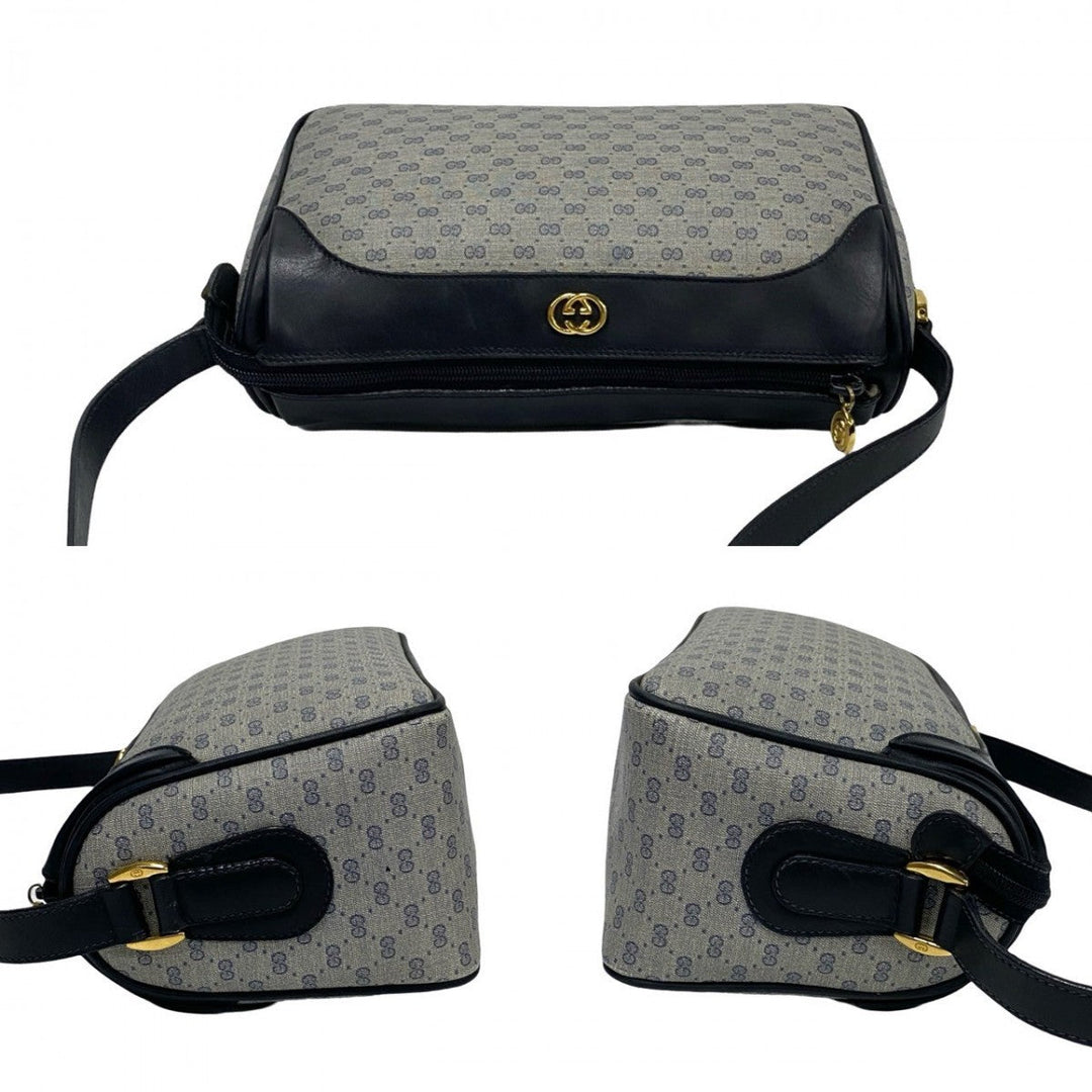 GUCCI Shoulder Bag leather Navy