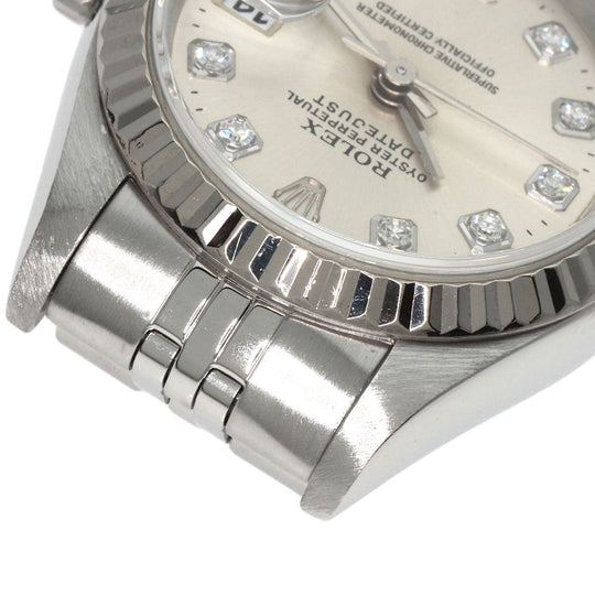 ROLEX Watches Mechanical Automatic 69174G Stainless Steel Silver Datejust 10P Diamond Silver dial